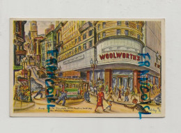 Etats Unis. San Francisco. Famous Powell And Market Street Corner. Cable Car. Woolworth's. Signée Ted Lewy. 1955 - San Francisco