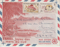 Lettre Polynésie 1964 Papeete Pour La France (erreur Dateur 1954.....) - Briefe U. Dokumente