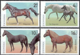 ROMANIA 2022 FAUNA Animals HORSES - Fine Set MNH - Unused Stamps