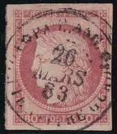 Guadeloupe - Colonies Générales N°21 - Oblitéré CàD Pointe à Pitre Paq. Ang. - 1 Point D'adhérence Sinon TB - Used Stamps