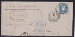 Guadeloupe - Colonies Générales N°23 Oblitéré CàD Pointe à Pitre Paq. Ang. - Lettre Partielle - Lettres & Documents