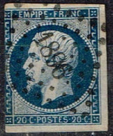 France - 1853 - Y&T N° 14 Aa, Oblitéré PC 1896 Marseille - 1862 Napoléon III