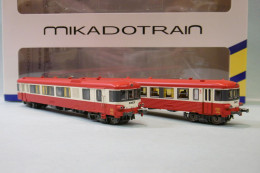 Mikadotrain / REE - Autorail EAD X 4452 + XR 8334 Toit Rouge Marseille SNCF ép. VI Réf. NW-197 Neuf N 1/160 - Locomotive