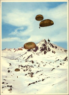 PARACHUTISME - Parachutiste - Grande Carte - Avion TRANSALL C 160, Largage En Montagne - Militaria, Armée De L'air - Parachutting