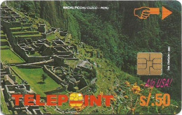 Peru - Telepoint - Machu Picchu [Reverse Banco Mercantil (Puzzle 4/4)], 50Sol, 2.000ex, Used - Pérou