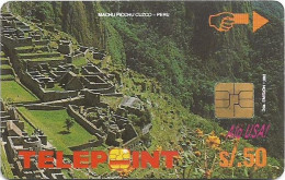 Peru - Telepoint - Machu Picchu [Reverse AFP Megafondo (Puzzle 4/4)], 1993, 50Sol, 2.500ex, Used - Perù