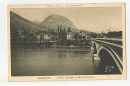 38 Isère Grenoble Hopital Le Mont St Eynard , Le Pont De L'ile Verte Direction La Tronche Ed Girard Photo Centrale N35 - Grenoble