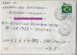 Brazil 1993 Cover From Rosana Teodoro Sampaio To São Paulo Definitive Stamp Electronic Sorting NEC Nippon Electric Co. - Storia Postale