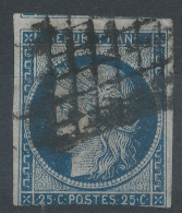 Lot N°76444   N°4a Bleu Foncé, Oblitéré Grille De 1849, Clair 2é Choix - 1849-1850 Ceres