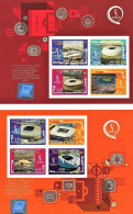 Hologram Holograms - Stadiums / Venues Of Qatar 2022 FIFA World Cup Soccer / Football - Set Of 2 Stamp Sheets - Hologrammen