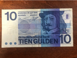 NEDERLAND 10 GULDEN 25.04.1968 CIRCULATED - 5 Gulden