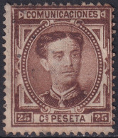 Spain 1876 Sc 225 España Ed 177 Used Light Cancel Heavy Hinge - Usados