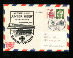 "BUNDESREPUBLIK DEUTSCHLAND" 1976, Privatganzsachenumschlag "BUNDESWEHR, Unser Heer" SSt. "Uslar" (16579) - Private Covers - Used