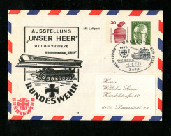 "BUNDESREPUBLIK DEUTSCHLAND" 1976, Privatganzsachenumschlag "BUNDESWEHR, Unser Heer" SSt. "Uslar" (16579) - Enveloppes Privées - Oblitérées