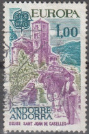 Andorre Français 1977 Michel 282 O Cote (2008) 2.00 € Europa CEPT Chapelle Saint-Jean-de-Caselles - Gebruikt