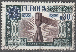 Andorre Français 1976 Michel 274 O Cote (2008) 1.50 € Europa CEPT La Forge Catalane Cachet Rond - Gebruikt