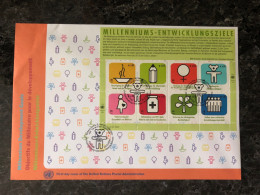 UN UNO  UNITED NATIONS VIENNA FDC 2009 YEAR STAMPS MILLENNIUM HEALTH AIDS DEVELOPMENT - FDC