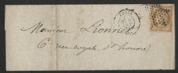 N° 36 Obl. Etoile De PARIS Cote 200 € Sur Lettre Datée Du 9 Août 1871. - 1849-1876: Classic Period