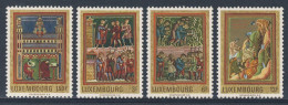 Luxemburg Luxembourg 1971 Mi 820 /3 YT 770 /3 SG 868 /71 ** Medieval Miniatures / Handschriften Abtei Echternach - Otros & Sin Clasificación
