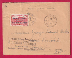 LA REUNION PA N°1 AVION ROLAND GARROS 1ER LIAISON AEROPOSTALE REUNION FRANCE SANS SURTAXE PILOTE TOUGE LENIER 1937 PARIS - Lettres & Documents