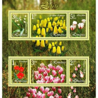 ROMANIA 1716b, 2006,* Tulips, BLOCK OF 6, TULIPES - Altri & Non Classificati