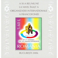 ROMANIA 1741, 2006,* The 21st World Frankophonie Summit, SHEET PERF, ORGANISATION INTERNATIONALE DE LA FRANCOPHONIE - Autres & Non Classés