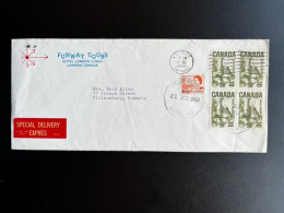 CANADA 1968 EXPRESS LETTER LONDON TO TILLSONBURG 21-12-1968 EXPRES - Lettres & Documents