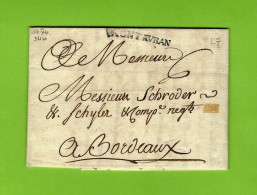 1774  LAC MARQUE POSTALE « MONTAUBAN »  NAVIGATION CHARGEMENT NAVIRE La Jacomine Pour Schroder  & Schyler Vins Bordeaux - 1701-1800: Precursores XVIII