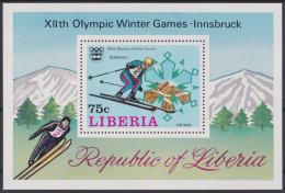 F-EX41674 LIBERIA MNH 1976 INNSBRUCK WINTER OLYMPIC GAMES SKI SKITING. - Hiver 1976: Innsbruck