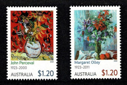 Australia 2023 Still Life Paintings - Olley & Perceval Set Of 2 MNH - Neufs