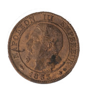 1 Centime Napoléon III, Tête Nue 1853 Strasbourg - 1 Centime