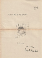 DISEGNO TECNICO - PALAZZO DEI SS. XII APOSTOLI - TAV. 3 - FIRMA BENITO MUSSOLINI - Public Works