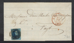 Medaillon 20 Cent Op Brief Verzonden Van LOUVAIN (P76) Naar FAYT In 1856  ; Details & Staat Zie 2 Scans  ! LOT 267 - 1849-1865 Medallions (Other)