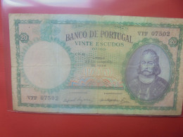 PORTUGAL 20 ESCUDOS 1959 Circuler (B.29) - Portugal