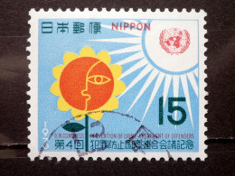 Japan - 1970 - Mi.nr.1087  - Used - UN Convention For The Prevention Of Crime And The Treatment Of Prisoners - Sun Flowe - Usados