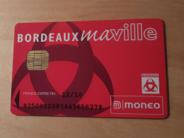 JOLIE CARTE MONEO PORTE MONNAIE ELECTRONIQUE VILLE DE BORDEAUX !!! - Monéo