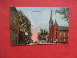Court Street & Baptist Church.  Auburn  Maine > Auburn   Ref 6110 - Auburn