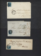 3 Brieven Met Medaillon 20 C Allen Verzonden Te BRUXELLES Naar NAMUR , CHARLEROY & ANVERS ; Zie 2 Scans  ! LOT 267 - 1849-1865 Médaillons (Autres)