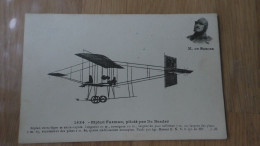 BIPLAN FARMAN PILOTE PAR DE BAEDER - Aviateurs