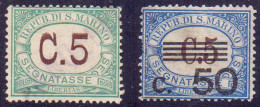 SAN  MARINO -  SEGNATASSE - 1897/36 - Unused Stamps