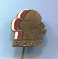 Boxing Box Boxen Pugilato - PZB  Poland  Federation Association, Enamel Vintage Pin  Badge  Abzeichen - Boxing