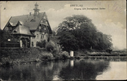 CPA Wrocław Breslau Schlesien, Zoologischer Garten, Eingang - Schlesien