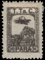 Turkey 1931 20pa Black Aviation Fund Lightly Mounted Mint. - Unused Stamps