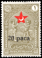 Turkey 1932 20pa On 1Ghr Olive Child Welfare Large Overprint Lightly Mounted Mint. - Ongebruikt
