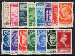 Turkey 1935 12th Congress Of The International Women's Alliance Istanbul Unmounted Mint (2 Low Vals Hinged).. - Unused Stamps