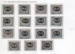 1931 San Marino - Segnatasse 32 - 46 Serie Completa INTEGRI MNH** Firmati Ray - Strafport