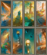 BRAZIL Nª 03-23  -  LIGHTHOUSES - LEUCHTTURM - FARO  - BLOCK OF 8 -  2023 - MINT - Nuovi