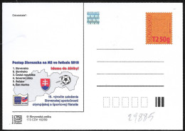 Slovacchia/Slovakia/Slovaquie: Intero, Stationery, Entier, Mappa. Map, Carta - 2010 – South Africa