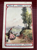 Amélie Les Bains * Brochure Guide Touristique Ancien 1900 Illustré Illustrateur R. De Poligné * Pyrénées Orientales - Other & Unclassified