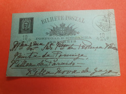 Portugal - Entier Postal ( Pli Important à Droite) Voyagé En 1895 - Réf J 264 - Postal Stationery